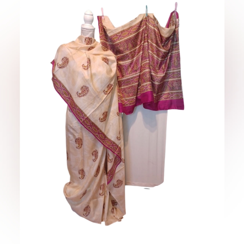 Saree - Magenta/gold/yellow   6464